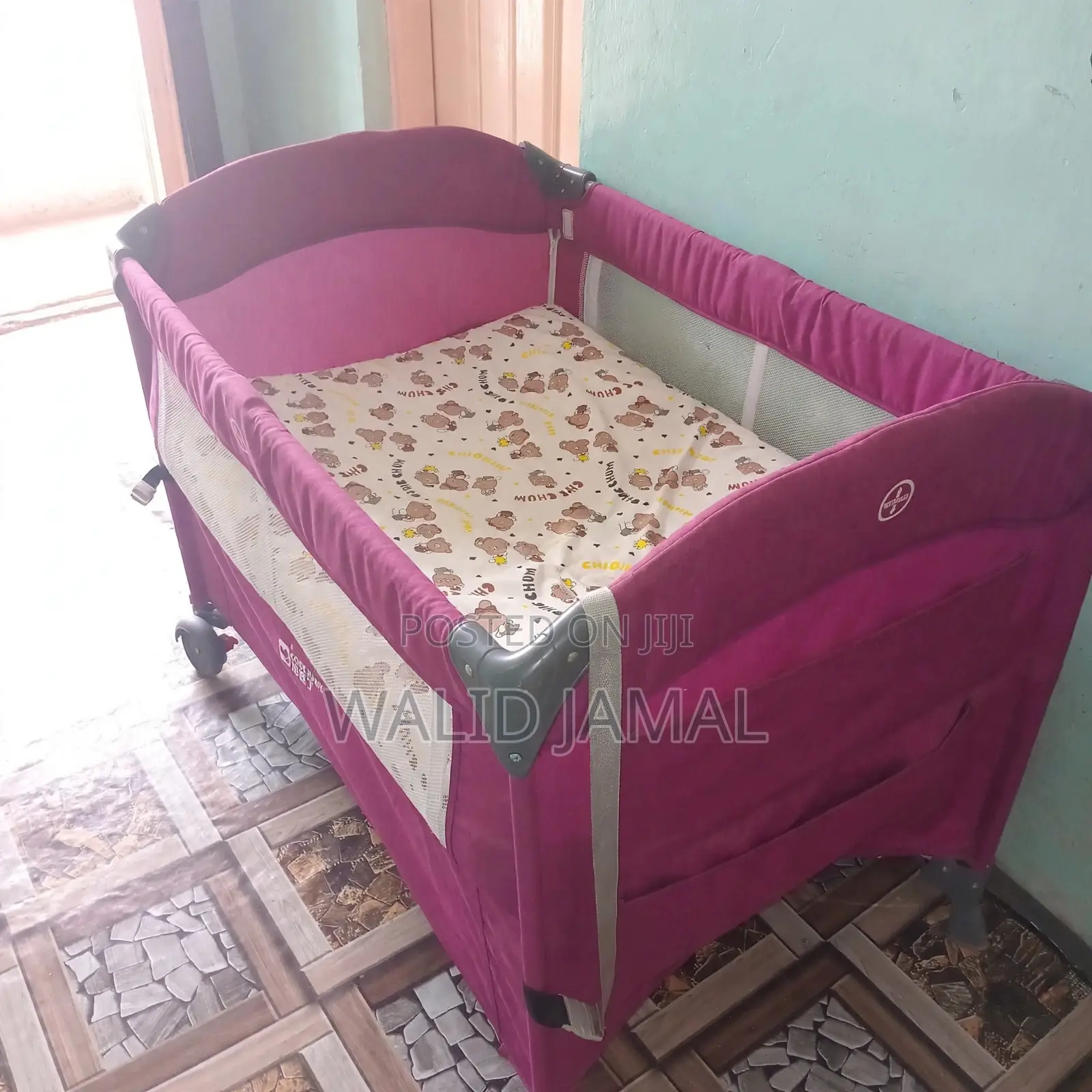 COOL BABY Playpen Baby Cot Purple With Mattress - Ziwani Mombasa