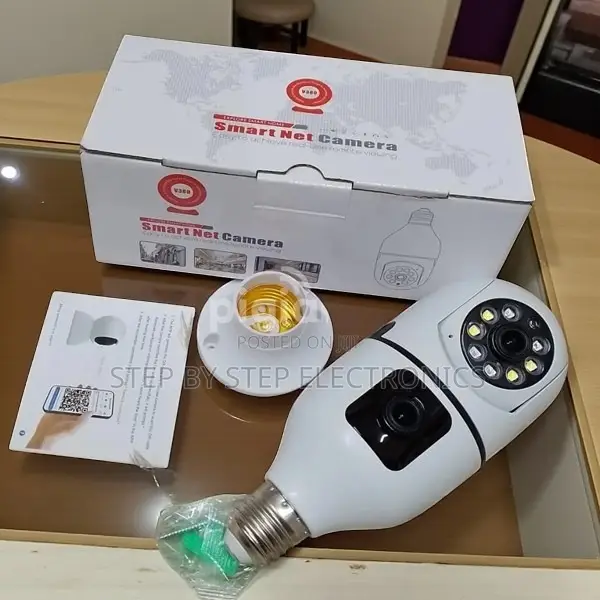 Smart Auto Tracking Security Dual Lens PTZ WiFi Bulb Camera