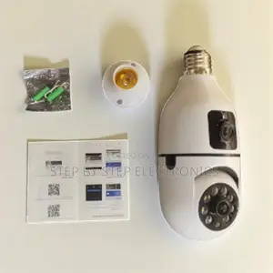 Smart Two Way Audio Security Dual Lens PTZ WiFi Bulb Camera