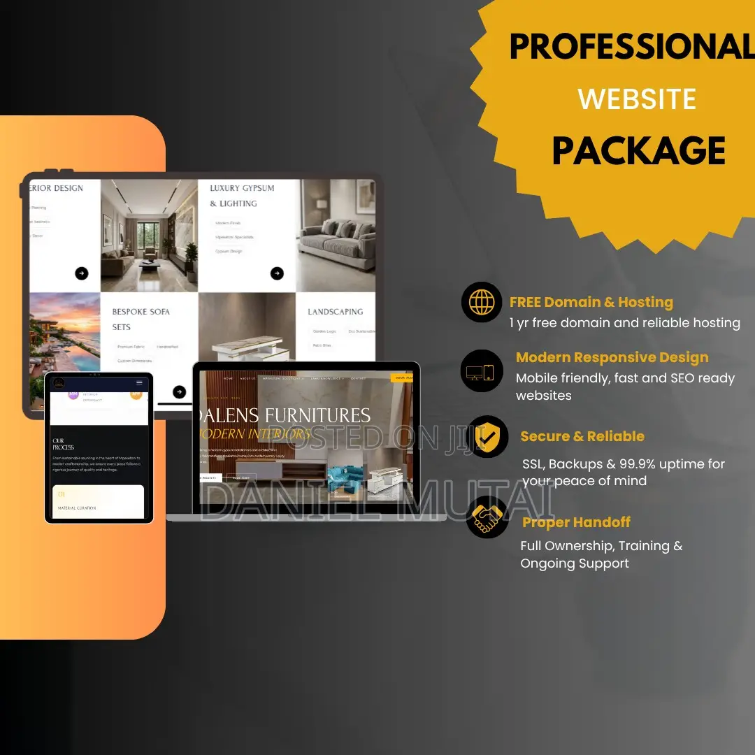 Custom Business Website Development + Free Domain & Hosting