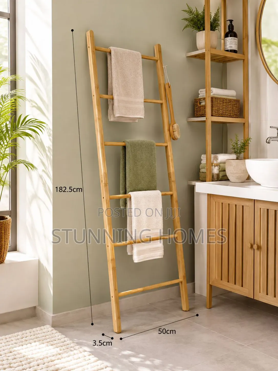 Bamboo Ladder Towel Holder