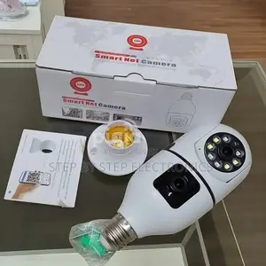 Smart Pan Tilt Zoom Dual Lens PTZ WiFi Bulb Security Camera