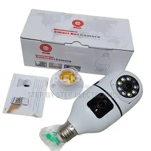 Smart 360 Degree Monitoring Dual Lens PTZ WiFi Bulb Security Camera