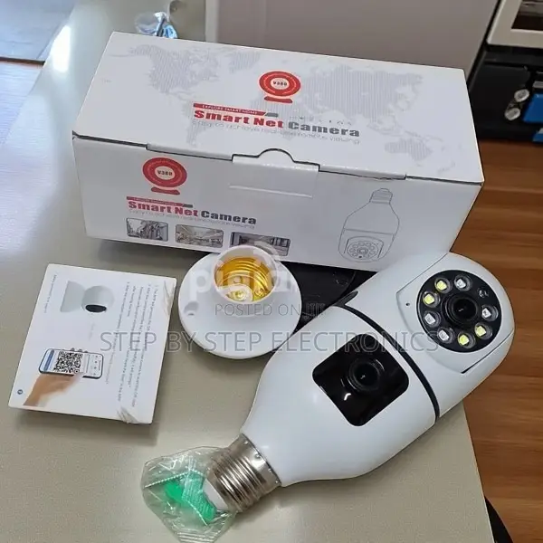 Smart Color Night Vision Dual Lens PTZ WiFi Bulb Security Camera
