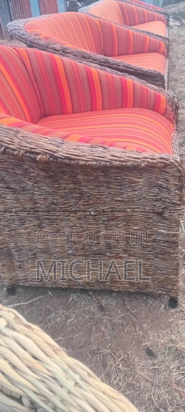 Handwoven Wicker Lounge Chair - thumbnail 2