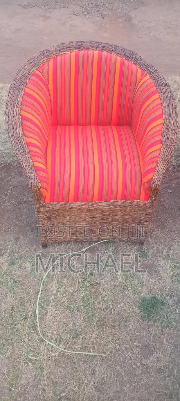 Handwoven Wicker Lounge Chair - thumbnail 3