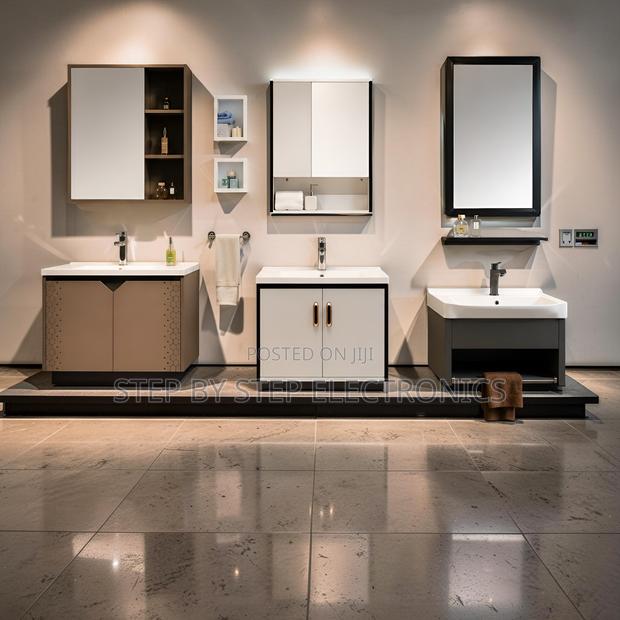 Large Storage Wall Mounted Bathroom Vanity Cabinet With Mirror