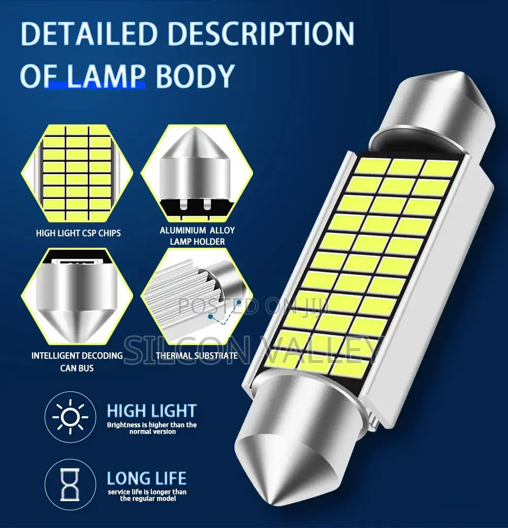 Dome 3014 LED Car Interior Reading Lamps