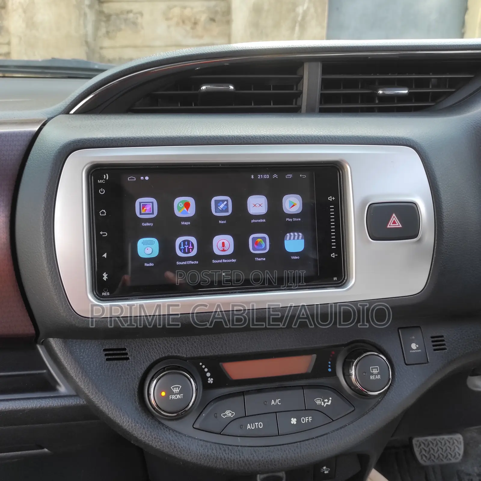 Toyota Vitz 2014-2017 Fitted With 8 Inch Android Radio