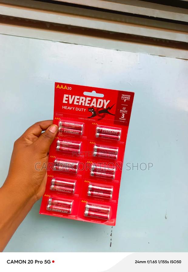 Eveready AAA Batteries 10pars Pack Used to Power Drain Devices - main view