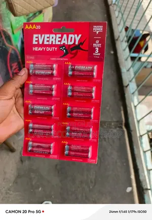 10pairs AAA Eveready Batteries for Low-Medium Drain Household Devices