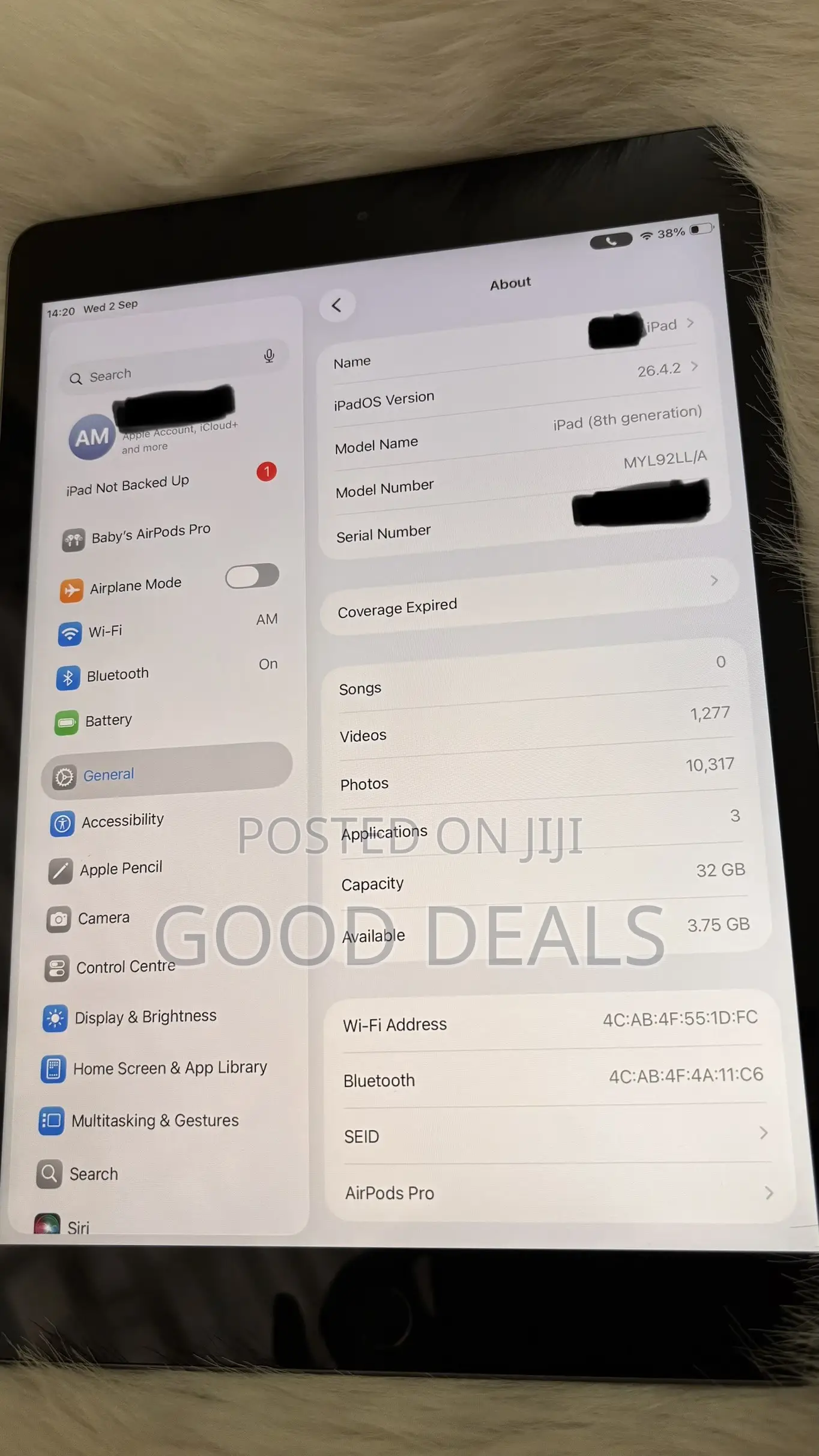 Apple iPad 10.2 (2020) Wi-Fi 32 GB Gray