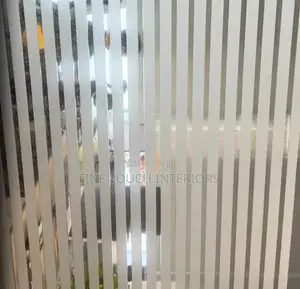 Lined Patterned Frosted Window Film – Privacy Glass Sticker
