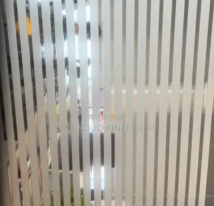 Lined Patterned Frosted Window Film – Privacy Glass Sticker