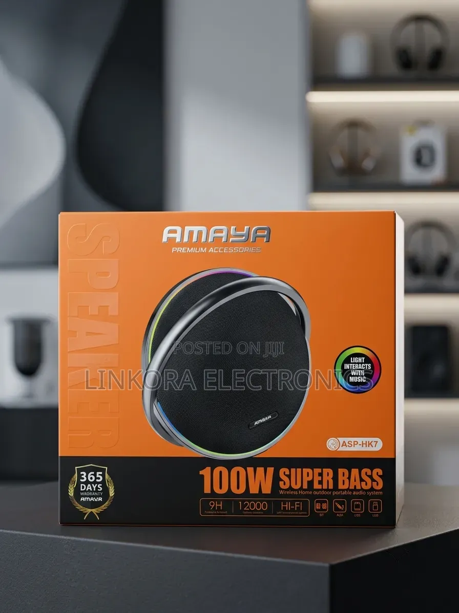 Amaya ASP-HK7 Premium Wireless Bluetooth Speaker - 100W Super Bass