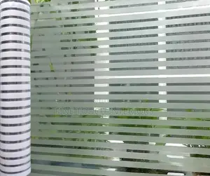 Lined Patterned Frosted Window Film – Privacy Glass Sticker