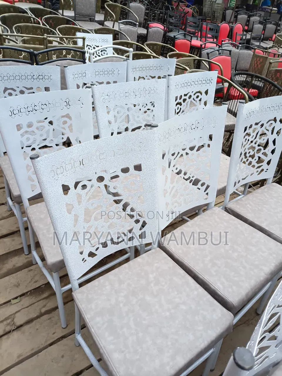 White Low Powder Coated Chairs