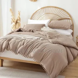 Pom-Pom Laced Design Duvet Cover Set