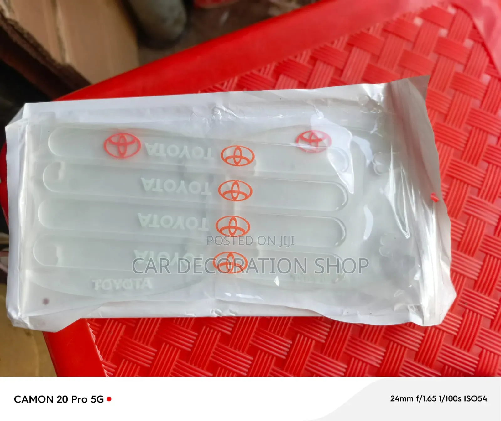 Transparent/Clear Branded Toyota Door Handle Bowl Sticker Self Adhesiv