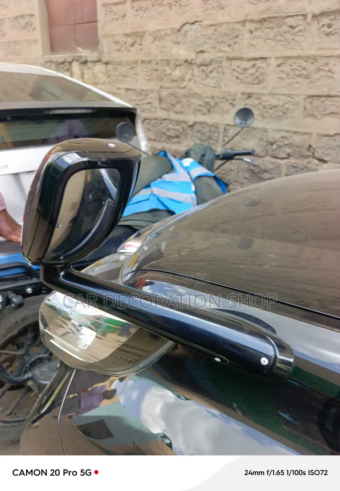 Prado 150 Black Front Fender Mounted Bonet Blind Spot Mirror