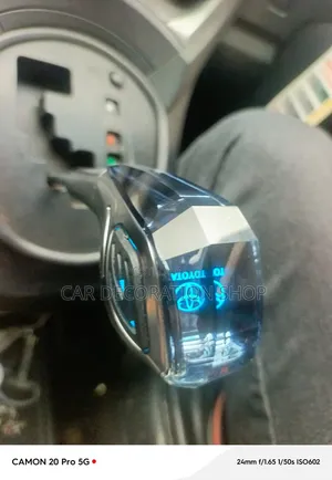 Faceted Crystal Shape Toyota Gear Knob With Internal Laser Etched Logo