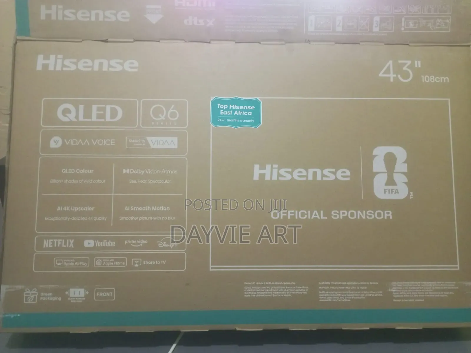 Hisense 43" Q6QKEN 4K UHD QLED Smart TV With VIDAA OS & Dolby Audio