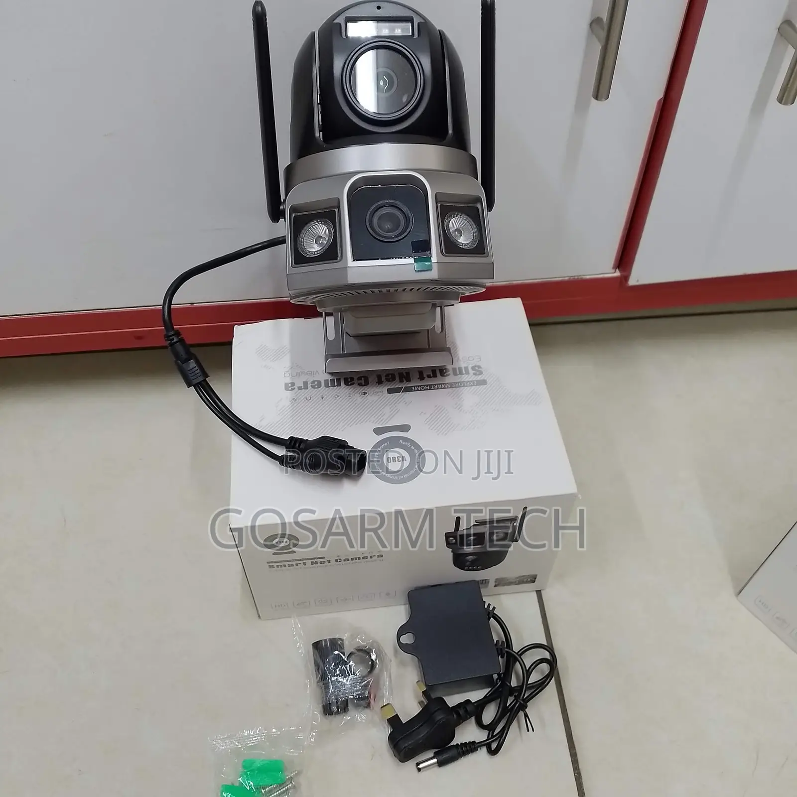 V380 AC Powered Dual Lens PTZ WiFi Camera With Remote Monitoring