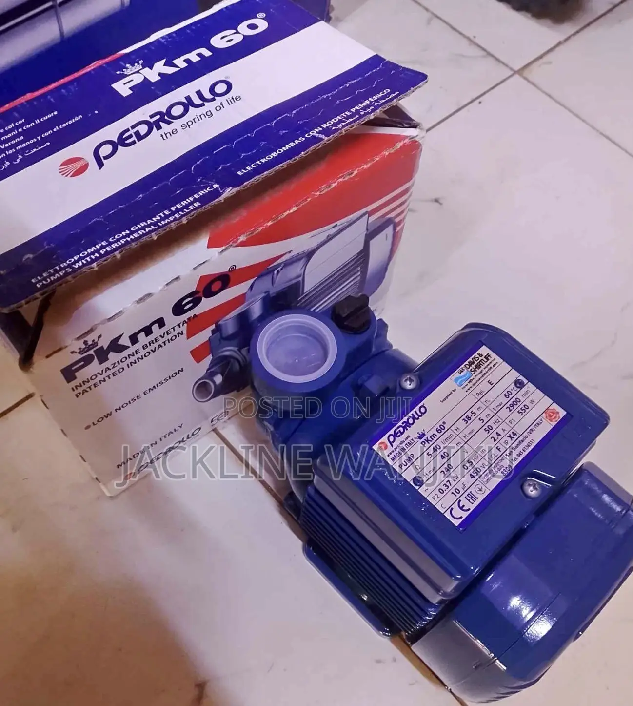 0.5hp Pedrollo Water Pump / PKM 60 Booster Pump 0.5hp Pedrollo