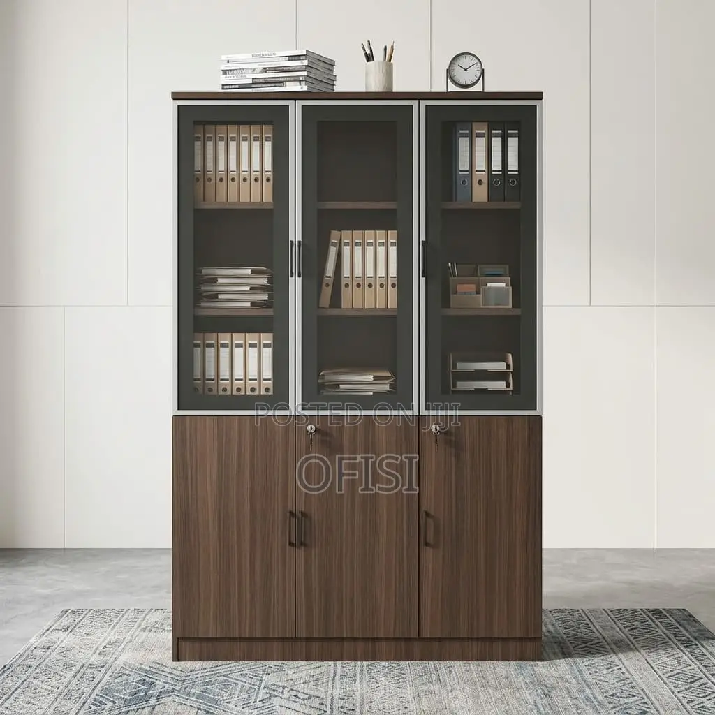 Office Cabinet; Three-Door Office Storage Cabinet