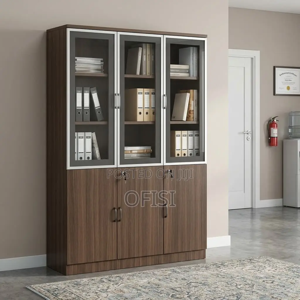 Office Cabinet; Three-Door Office Storage Cabinet
