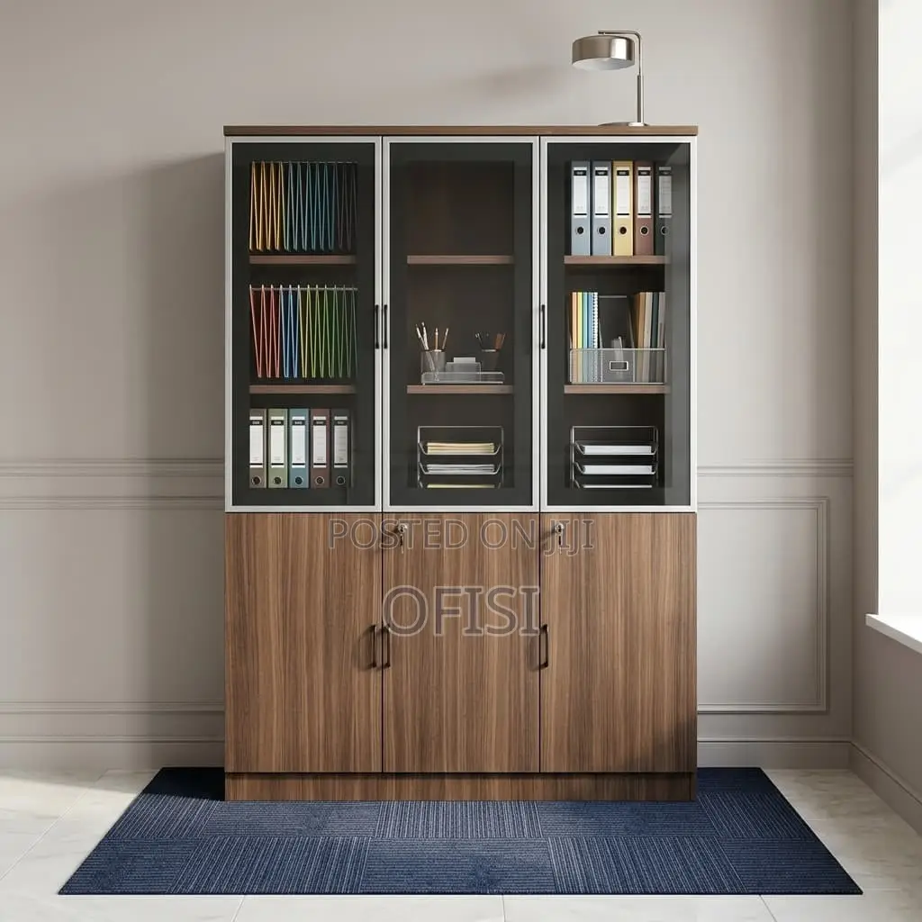 Office Cabinet; Three-Door Office Storage Cabinet