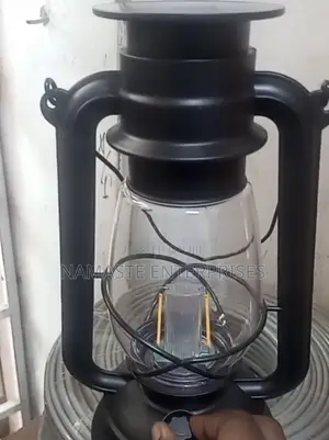 Solar Rechargeable Vintage LED Lantern - Retro Hurricane Camping Lamp