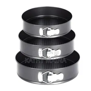 3pcs Non-Stick Baking Tins – Round Cake Pans – Durable & Easy to Clean