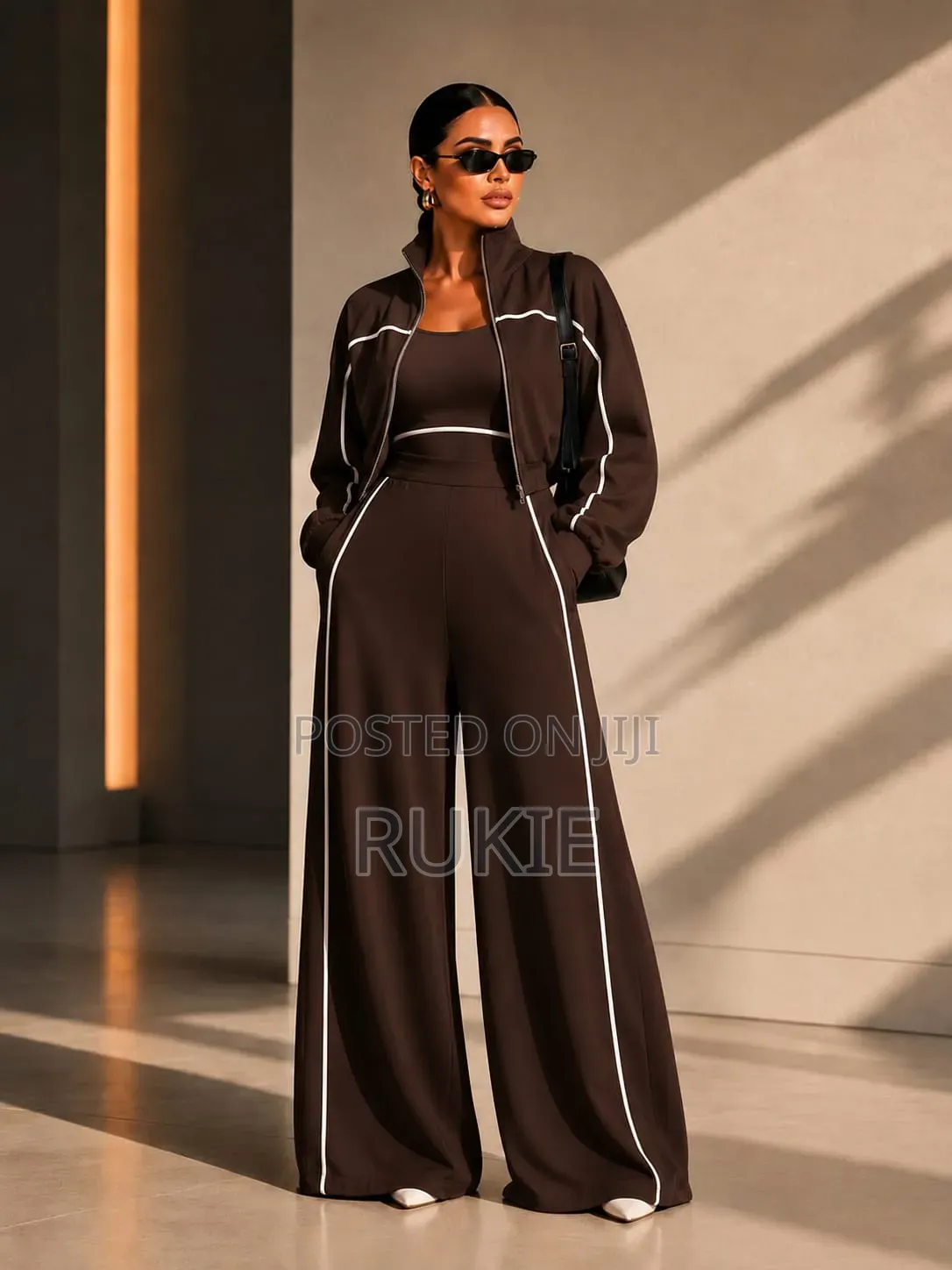 Zipper Striped Tracksuits