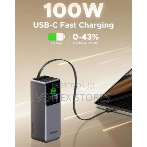 UGREEN PB726 20000mAh 165W Laptop Portable Power Bank-Black