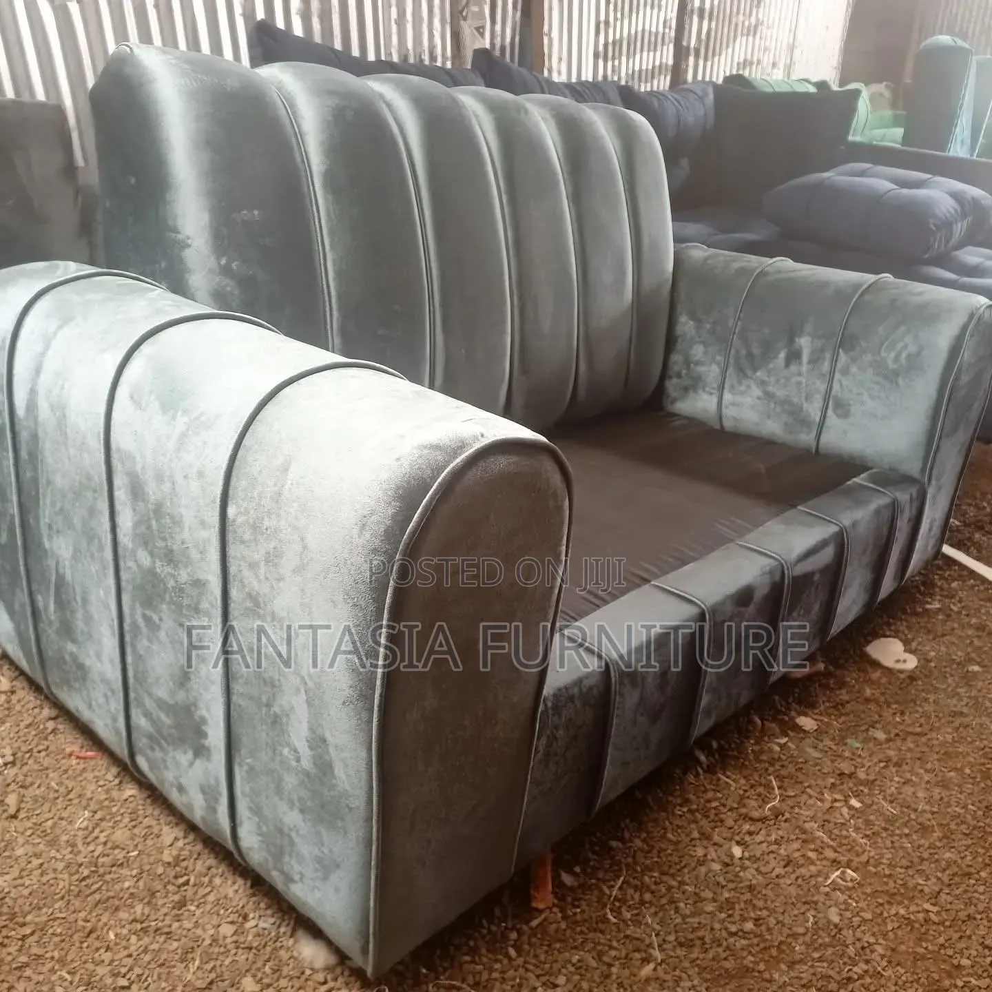2-Seater Grey Sofa