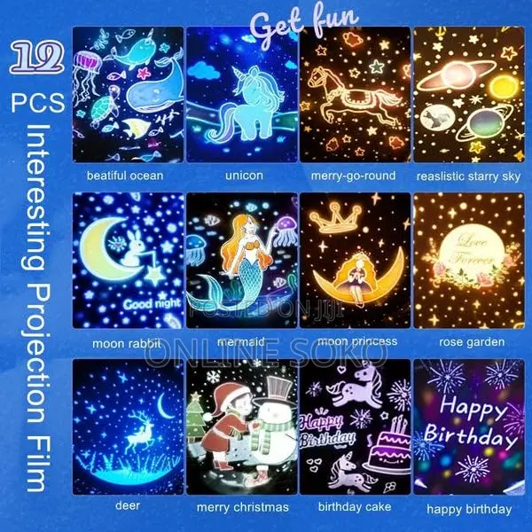 Bunny Carousel Night Light Projector – LED Star Projector for Kids
