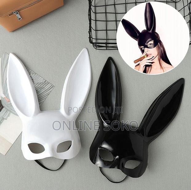 Rabbit Bunny Mask – Long Ear Halloween Masquerade, Costume Face Mask