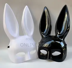Rabbit Bunny Mask – Long Ear Halloween Masquerade, Costume Face Mask