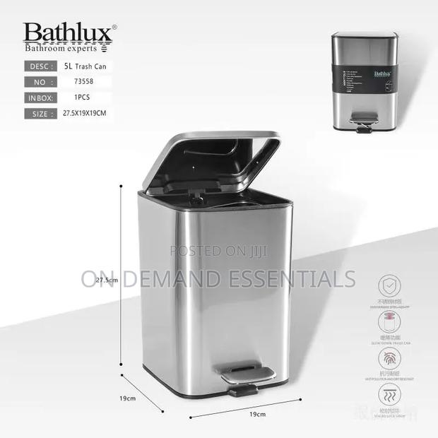 5L Stainless Steel Pedal Bin