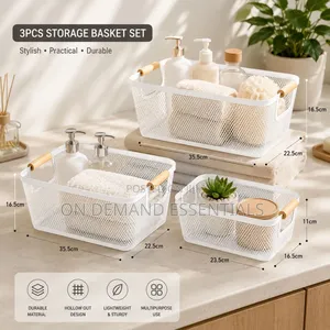 3pcs Mesh Storage Basket Set