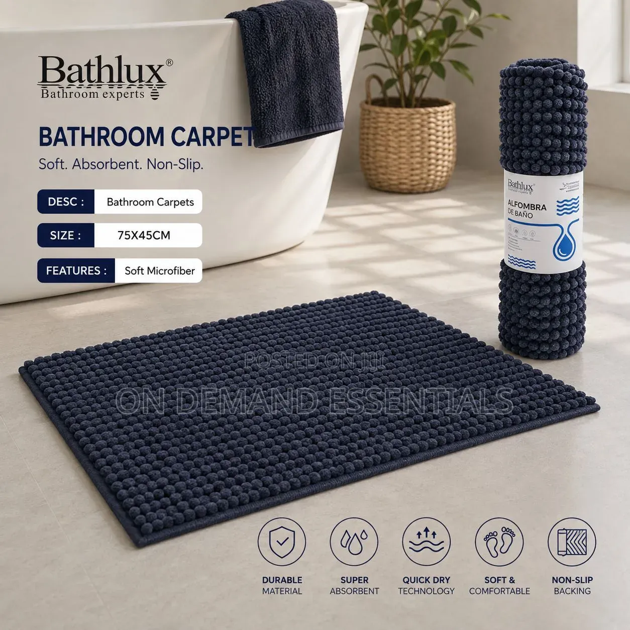 Bathroom Mats
Soft, Absorbent
