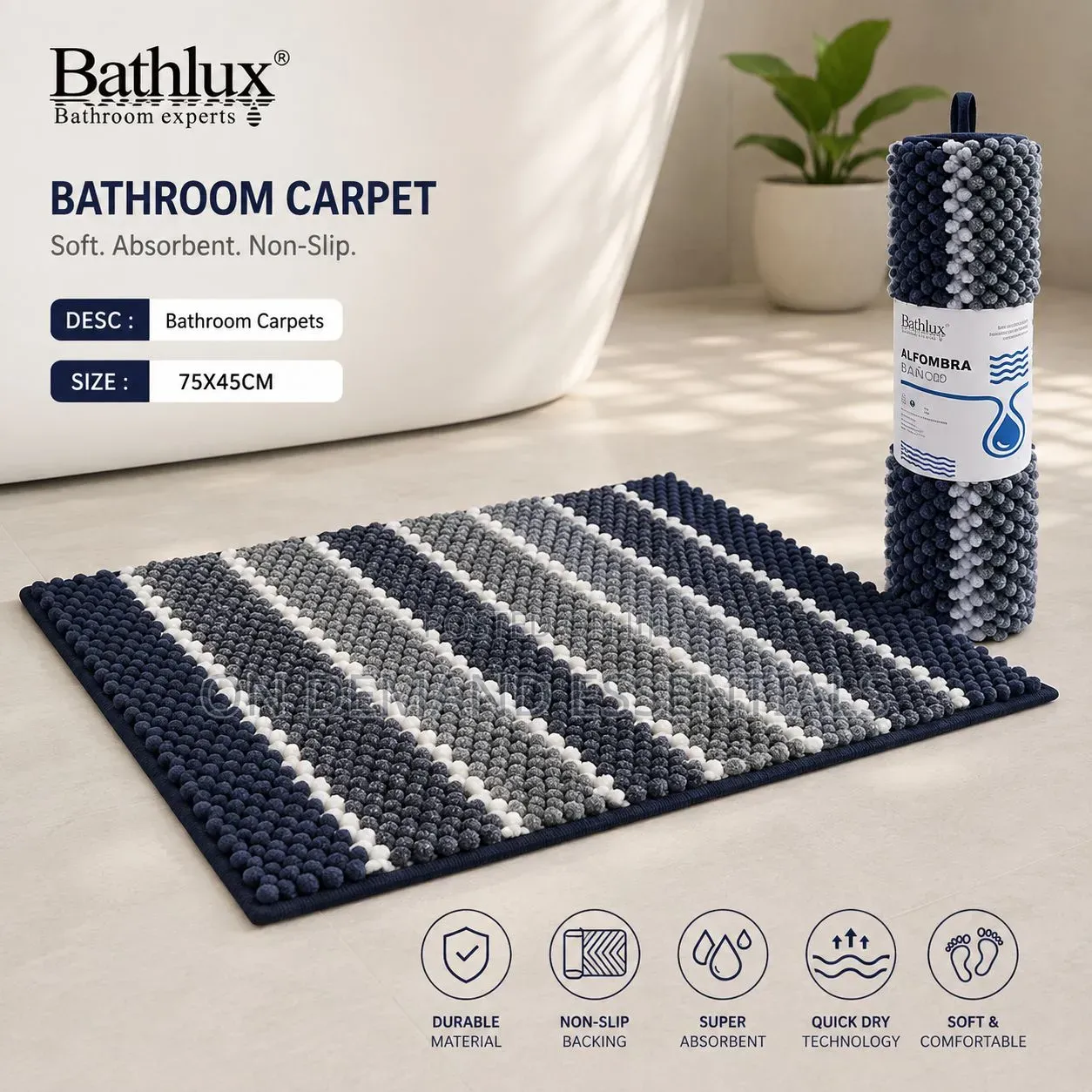 Bathroom Mats
Soft, Absorbent