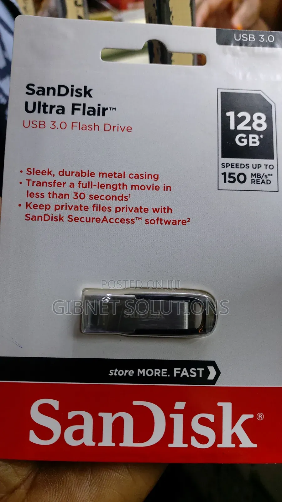 128GB Sandisk Ultra Flair Flashdisk