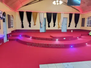 Stage Red Carpets Wall to Wall Floor Insulation for Church Altars