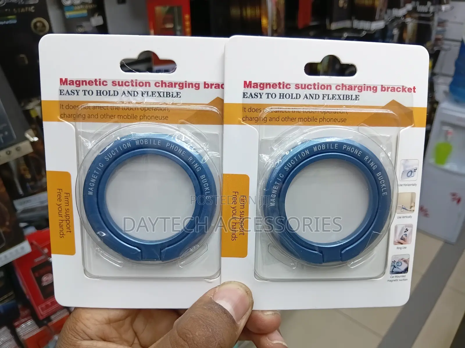 Magnetic Phone Ring Holder and Stand Compatible With MagSafe.