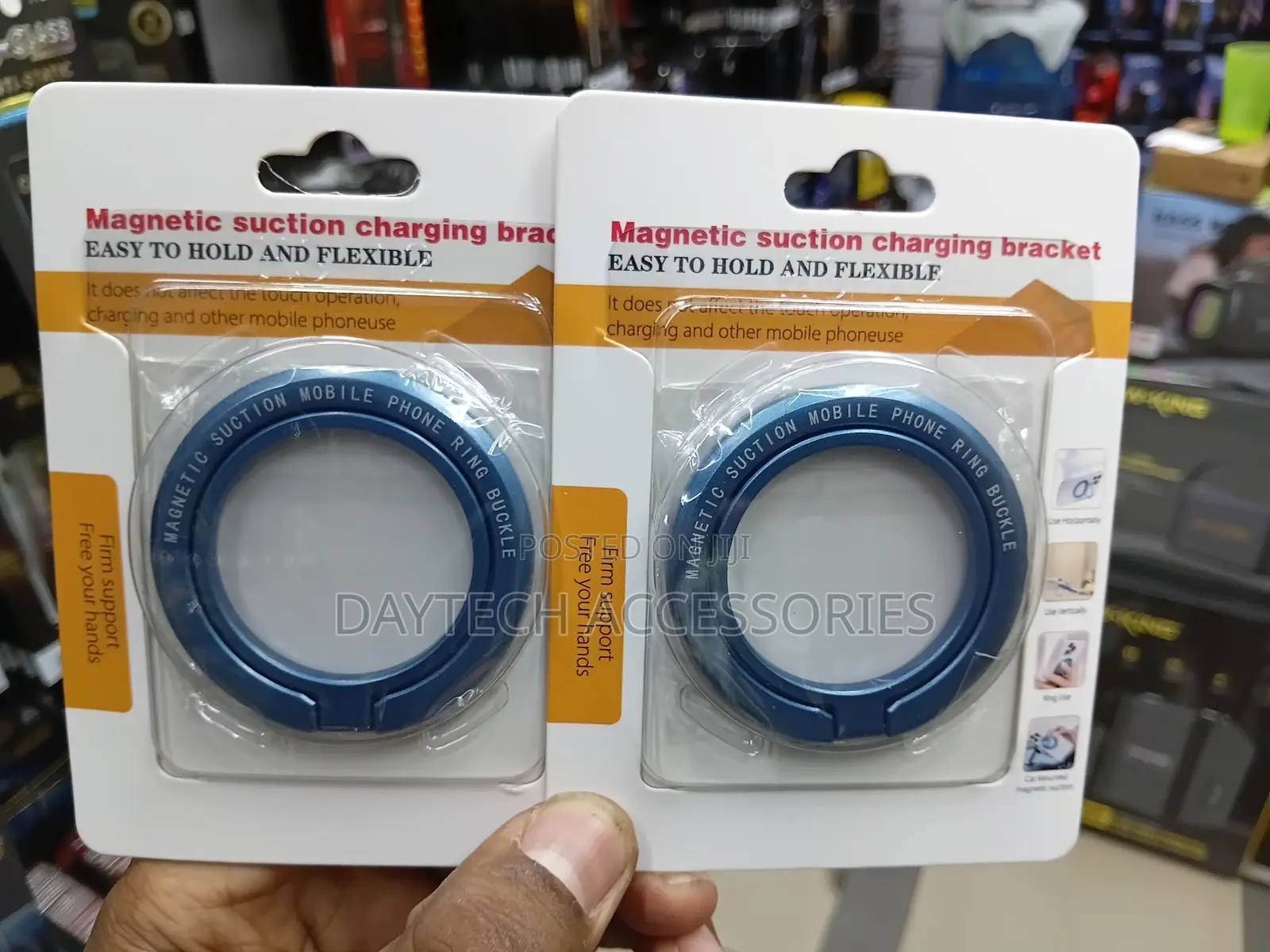 Magnetic Phone Ring Holder and Stand Compatible With MagSafe.