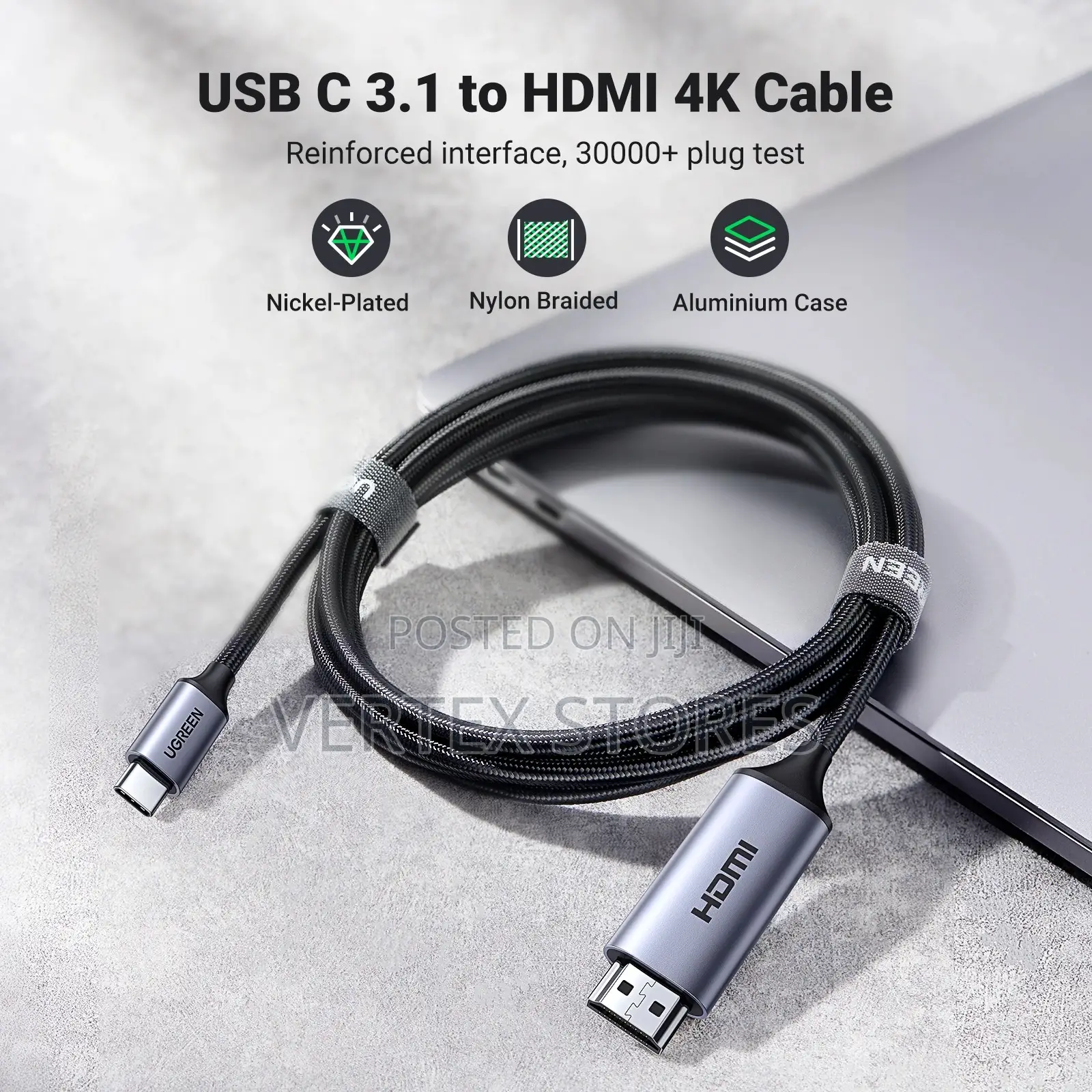 UGREEN MM142 Type-C to HDMI 4K 60Hz Cable (1.5m)
