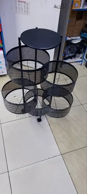 High Quality Round Fruit Rack With Wheels