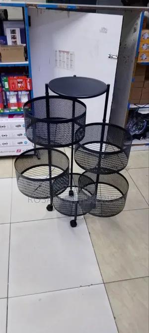 5-Tier Rotating Metal Display/Fruit Basket Stand